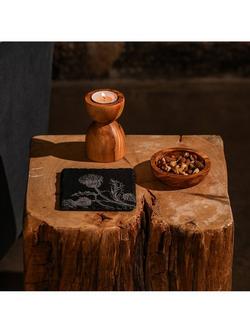 Selbrae House Thistle Trio Slate Coaster, Natural - view 2, Natural Natural