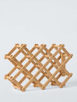 John Lewis Folding Bamboo Wine Rack, 8 Bottle, Bamboo