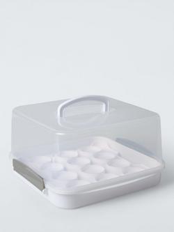 John Lewis Plastic Cake Box, Clear - view 2, Clear