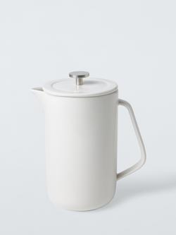 John Lewis Fine China Cafetiere, 800ml, 6 Cup, White, White