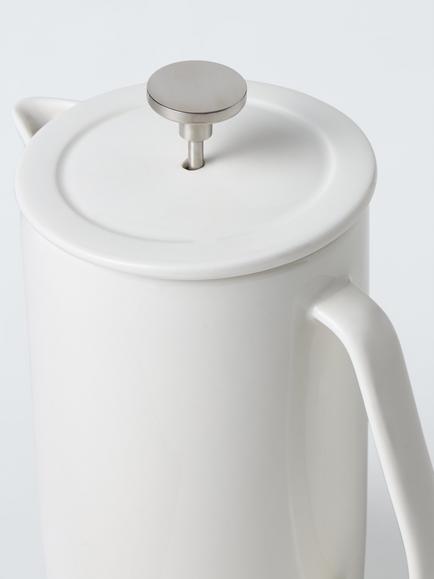 John Lewis Fine China Cafetiere, 800ml, 6 Cup, White - view 2, White