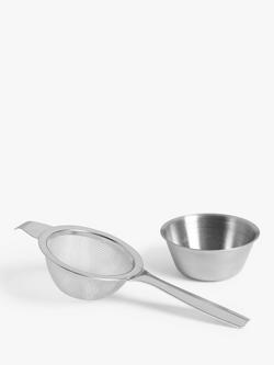 John Lewis Stainless Steel Tea Strainer with Stand, Stainless Steel