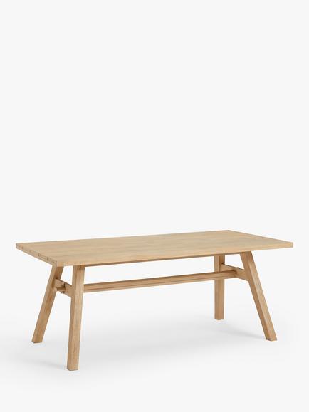 John Lewis Burford Rectangular Garden Dining Table, 190cm, FSC-Certified (Acacia Wood), Natural, Natural
