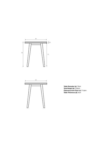 John Lewis Burford Round Garden Bistro Table, 75cm, FSC-Certified (Acacia Wood), Natural - view 2, Natural