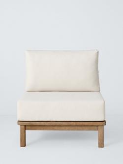 John Lewis Coast Eucalyptus Wood Garden Middle Unit Chair, Brushed Wood - view 2, Brushed Wood