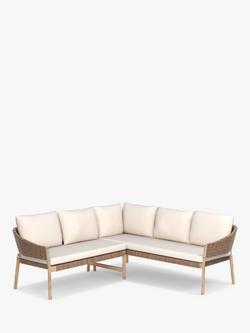 John Lewis Burford 5-Seater Woven Corner Garden Sofa, FSC-Certified (Acacia Wood), Natural, Natural