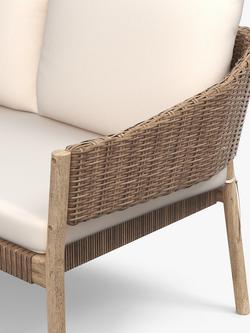John Lewis Burford 5-Seater Woven Corner Garden Sofa, FSC-Certified (Acacia Wood), Natural - view 2, Natural