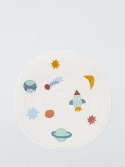 John Lewis Space Round Playmat, White, White