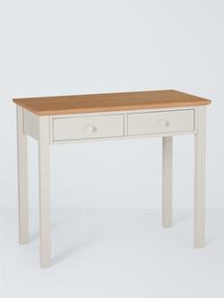 John Lewis Wilton 2 Drawer Desk, Linen, Linen