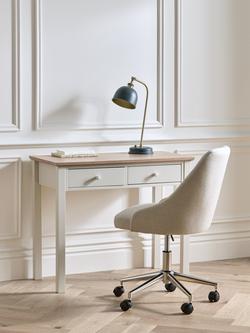 John Lewis Wilton 2 Drawer Desk, Linen - view 2, Linen