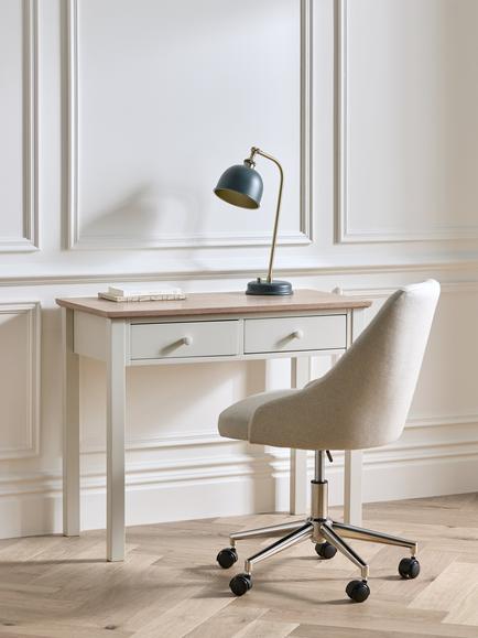 John Lewis Wilton 2 Drawer Desk, Linen - view 2, Linen