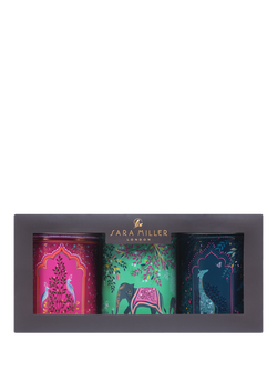 Sara Miller India Round Storage Tin Caddy, Set of 3, Multi