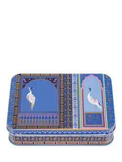 Sara Miller India Small Rectangular Storage Tin, 1.6L, Blue, Blue