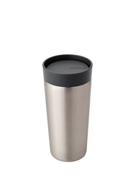 Brabantia Make & Take Insulated Leak-Proof Travel Mug, 360ml, Dark Grey
