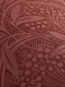 Laura Ashley Barley Embossed Square Cushion - view 2, Terracotta