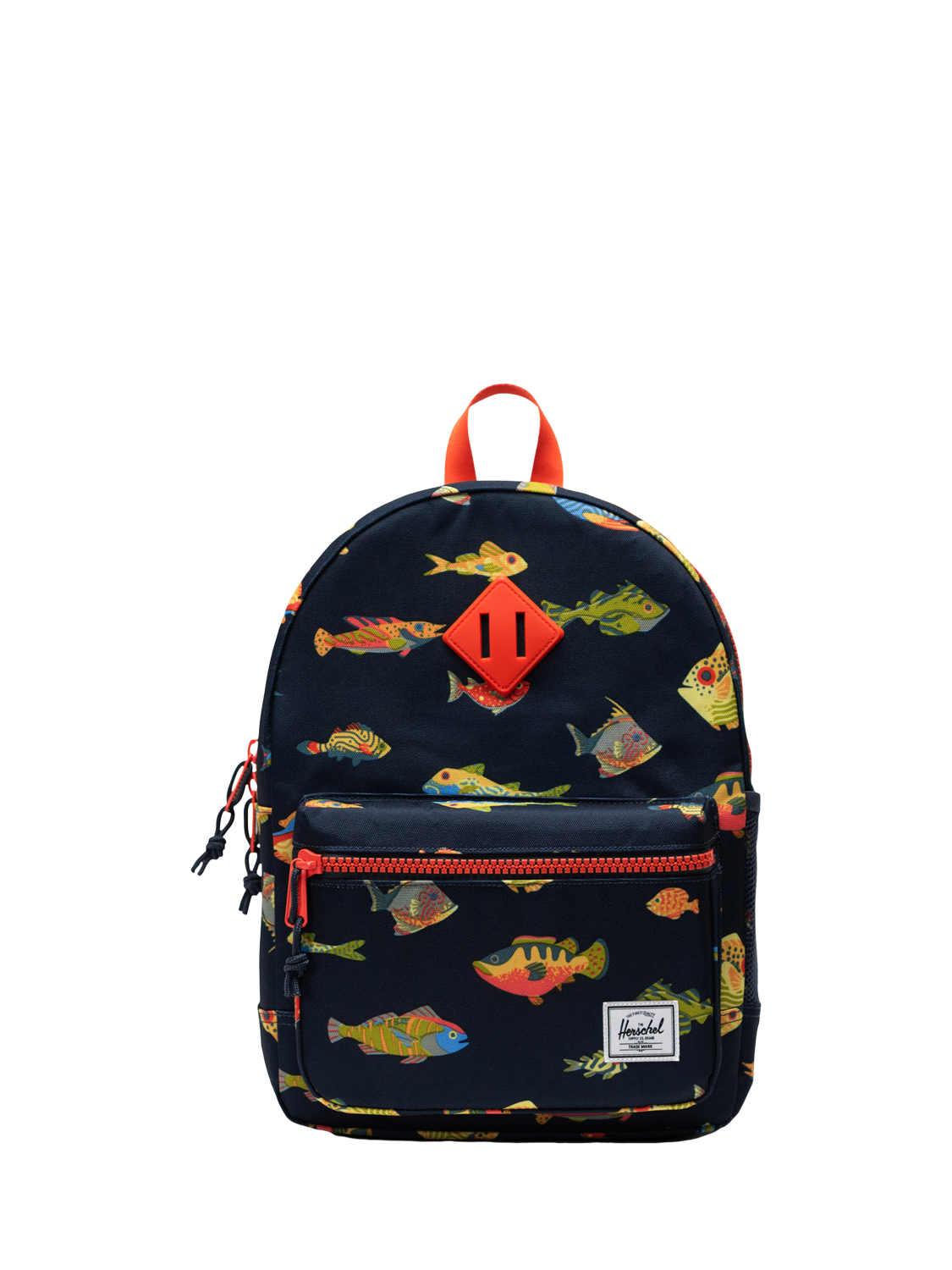 Product image 1 of 4, which shows Herschel Supply Co. Kids' Something Fishy Backpack, Fish Print