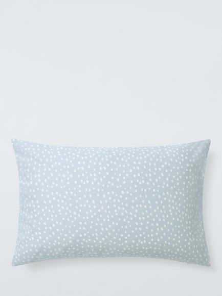 John Lewis Kids' Spots Cotton Duvet Cover and Pillowcase Set, Blue - view 2, Blue