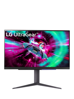 LG UltraGear 27GR93U HDR 4K Ultra HD Gaming Monitor, 27", Black, Black