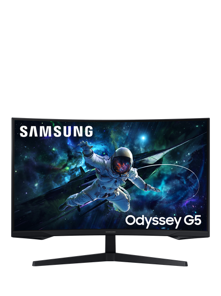 Samsung Odyssey G5 LS32CG552EUXXU Quad HD Gaming Monitor, 32", Black, Black