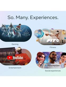 Meta Quest 3S All-In-One Mixed Reality Headset and Controllers, 256GB, White - view 2, White