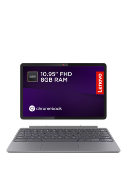 Lenovo IdeaPad Duet 3 Chromebook Laptop, Mediatek Processor, 8GB RAM, 128GB eMMC, 11” 2K, Luna Grey, Luna Grey