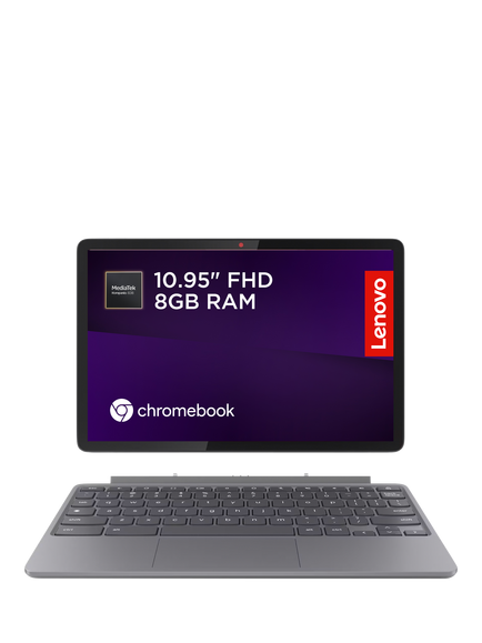 Lenovo IdeaPad Duet 3 Chromebook Laptop, Mediatek Processor, 8GB RAM, 128GB eMMC, 11” 2K, Luna Grey, Luna Grey