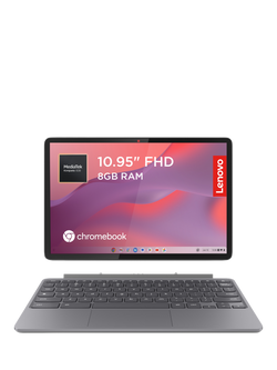 Lenovo IdeaPad Duet 3 Chromebook Laptop, Mediatek Processor, 8GB RAM, 128GB eMMC, 11” 2K, Luna Grey - view 2, Luna Grey