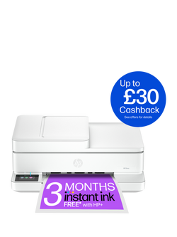 HP ENVY 6530e All-In-One Wireless Printer, HP+ Enabled & HP Instant Ink Compatible, White - view 2, White