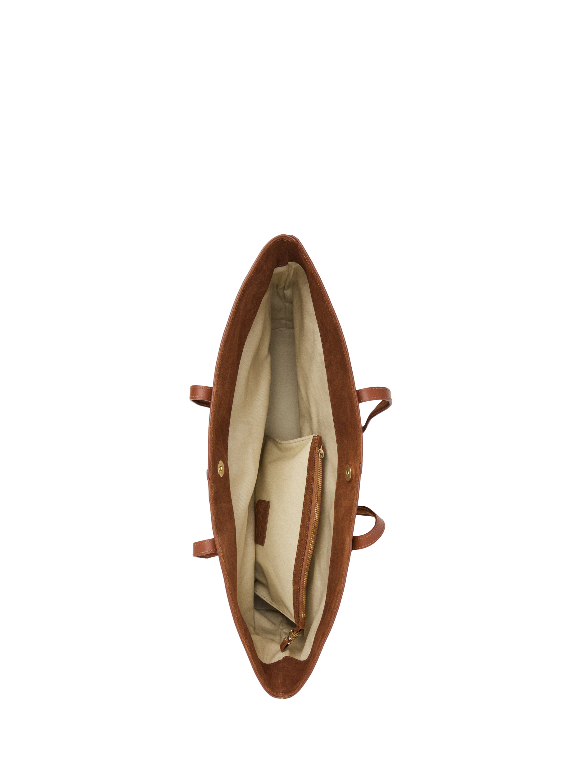 Product image 3 of 5, which shows Flattered Lesley Fine Calf Leather Tote Bag, Bourbon