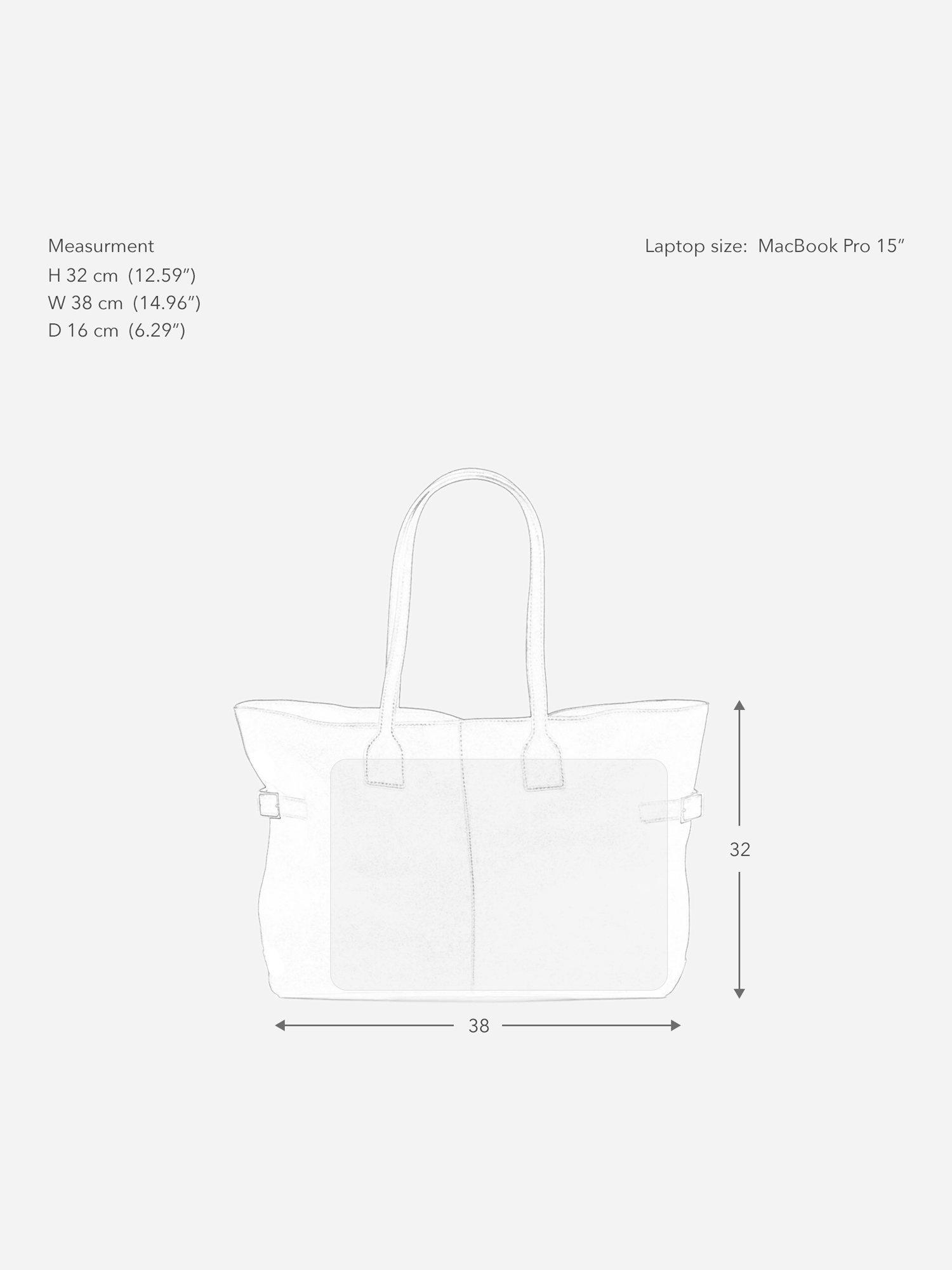 Product image 5 of 5, which shows Flattered Lesley Fine Calf Leather Tote Bag, Bourbon