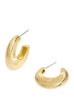 Jon Richard Diamond Cut Demi-Hoop Earrings, Gold