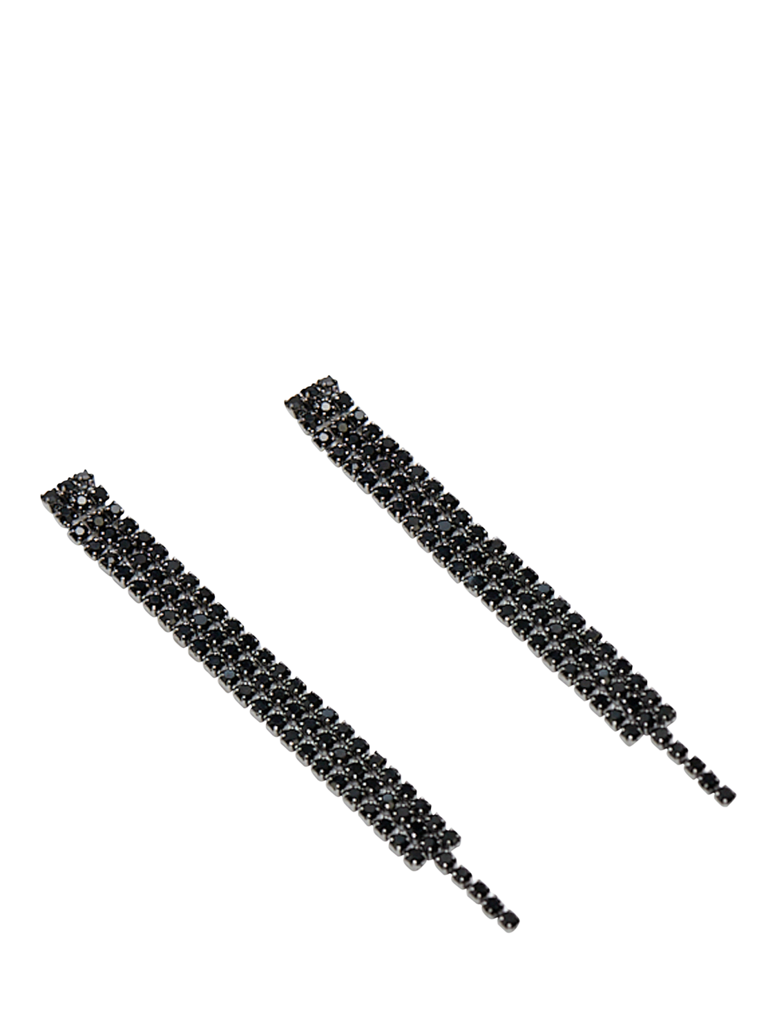 Product image 3 of 3, which shows Jon Richard Jet Diamante Drop Earrings, Black