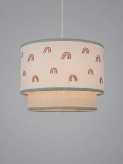 John Lewis Kids' Hessian Rainbow Double Layered Lampshade, Natural, Natural