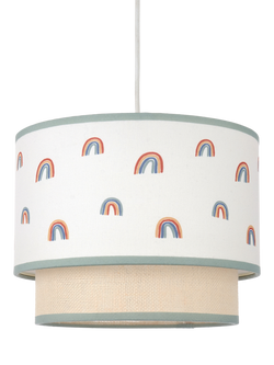 John Lewis Kids' Hessian Rainbow Double Layered Lampshade, Natural - view 2, Natural