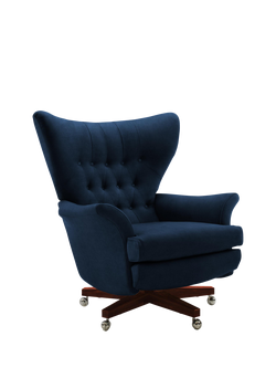 G Plan Vintage The Sixty Two Swivel Armchair, Easy Clean Plush Indigo