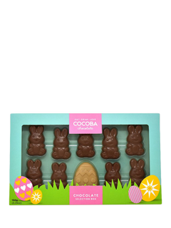 Cocoba Golden Easter Egg & Milk Chocolate Bunnies, 140g