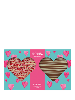 Cocoba Heart Chocolate Bar Set, 200g