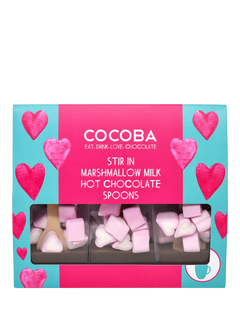 Cocoba Marshmallow Hearts Hot Chocolate Spoons, 50g