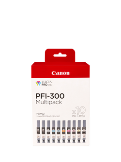 Canon PFI-300 Ink Cartridge Multipack, Pack of 10, Multi, Multi