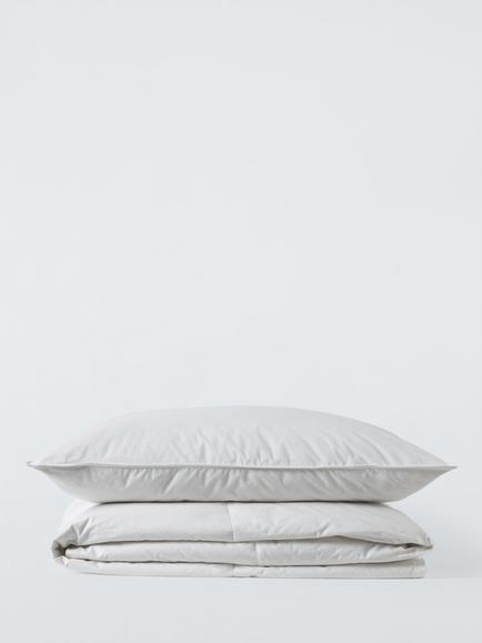 John Lewis Kids' Duck Feather and Duck Down Duvet and Pillow Set, 4.5 Tog, Single, White