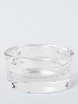 John Lewis Glass Tealight Holder, Clear