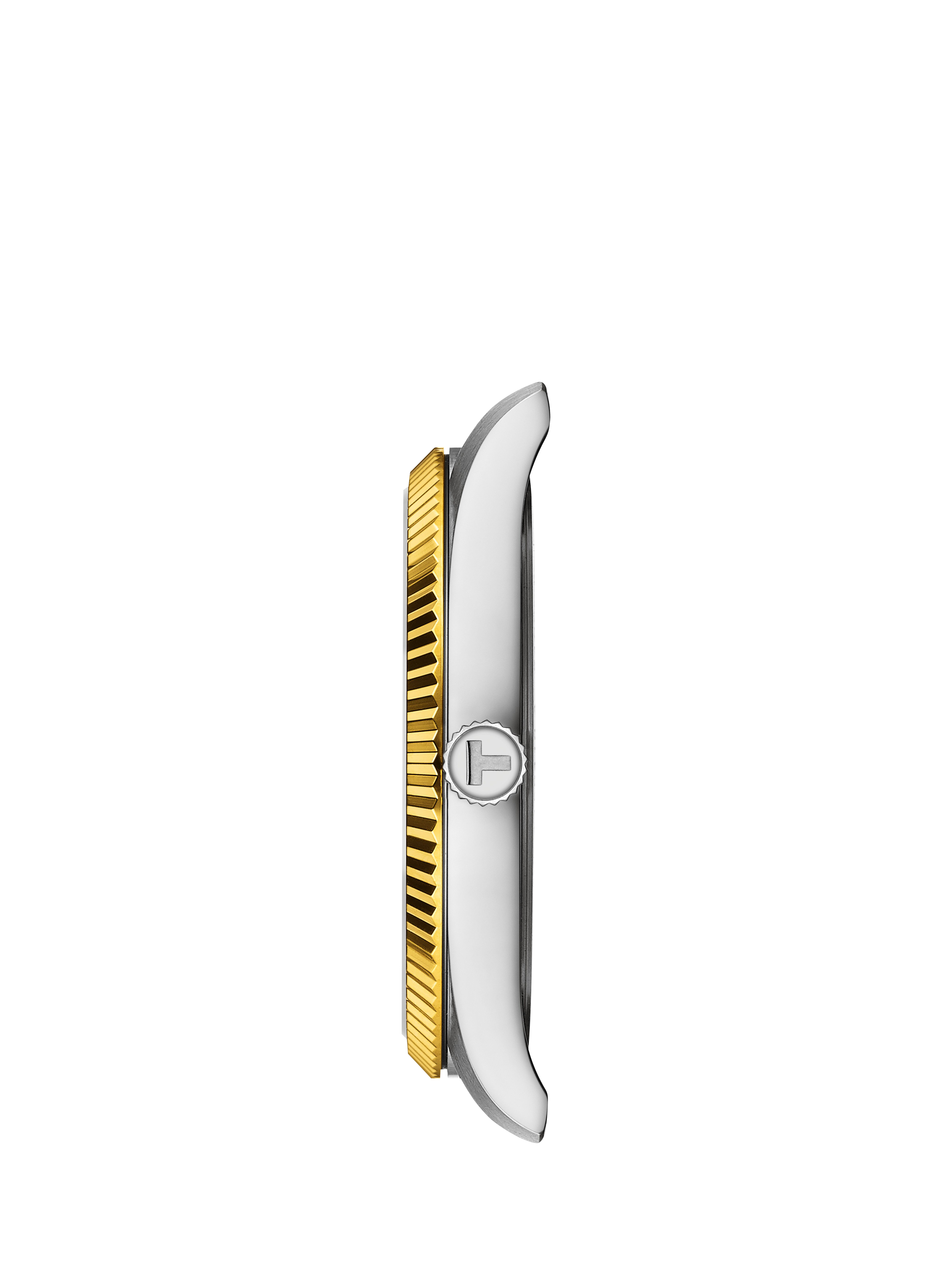 Product image 3 of 4, which shows Tissot T1564102203100 Men's Ballade Date Two-Tone Bracelet Strap Watch, Silver