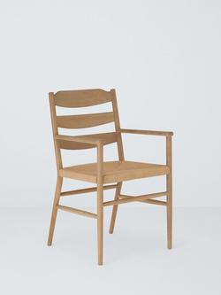 John Lewis Reed Dining Armchair, White Grain Oak, White Grain Oak