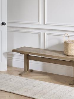 John Lewis Estate 3 Seater Bench, Natural - view 2, Dark