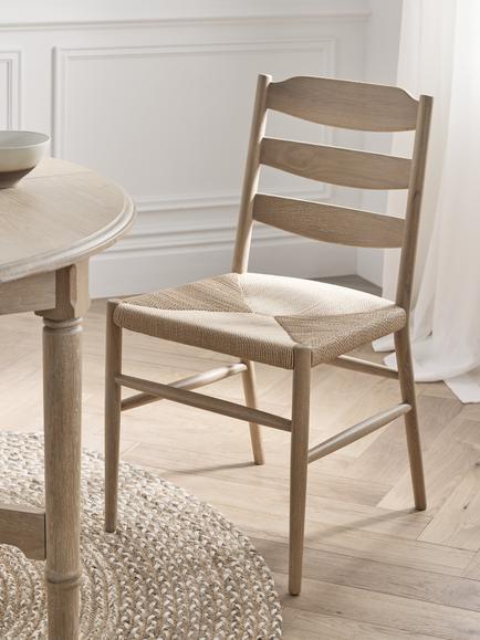 John Lewis Reed Dining Chair, White Grain Oak - view 2, White Grain Oak