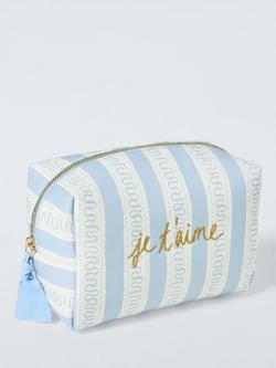 John Lewis Archive Je T'Aime Wash Bag, Blue, Blue
