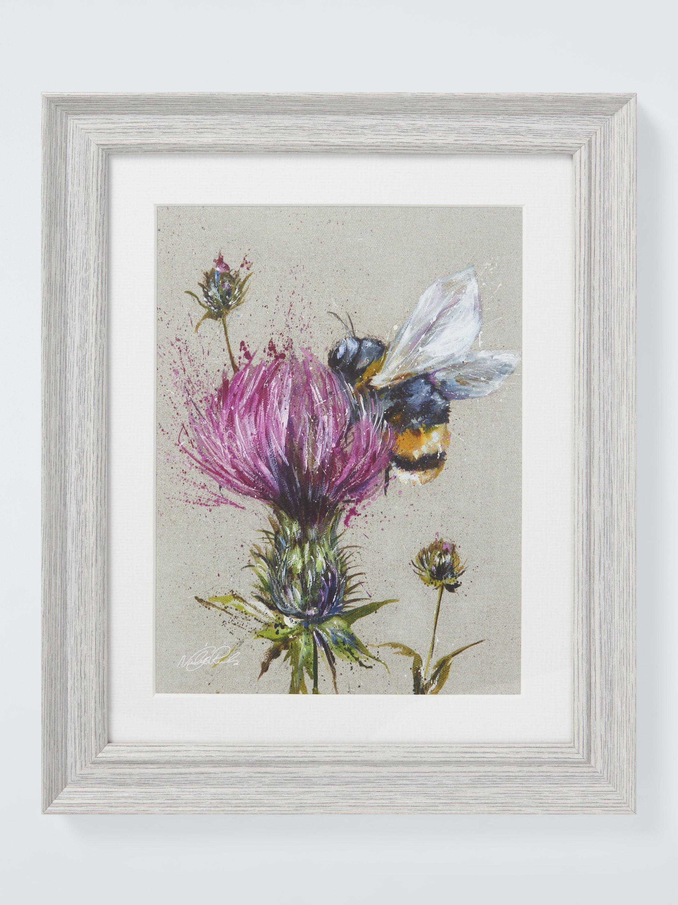 John Lewis Nicola Jane Rowles 'Bee' Framed Print & Mount, 35 x 29cm, Grey