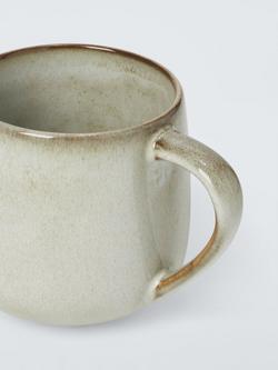 John Lewis Iver Reactive Glaze Stoneware Mug, Set of 2, 350ml, Moonlight Set of 2 - view 2, Natural