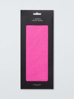 John Lewis Tissue Paper, Pack of 5, Fuschia Pink, Fuschia Pink