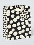 John Lewis Monochrome Spot Gift Bag, White/Black, Small Portrait